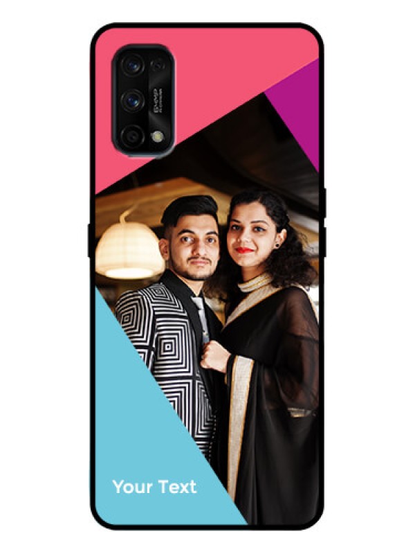 Custom Realme 7 Pro Custom Metal Phone Case - Stacked Triple Colour Design