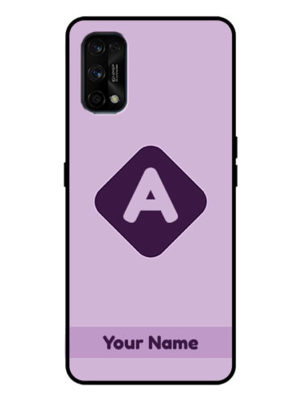 Custom Realme 7 Pro Custom Metal Phone Case - Custom Letter In Curved Badge Design