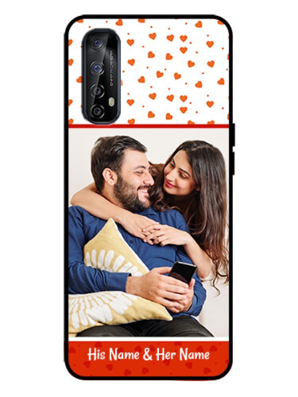 Custom Realme 7 Custom Metal Phone Case - Orange Love Symbol Design