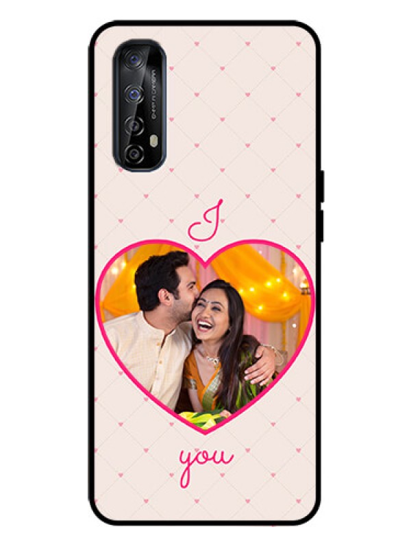 Custom Realme 7 Custom Metal Phone Case - Heart Shape Design