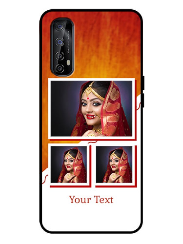 Custom Realme 7 Custom Metal Phone Case - Wedding Memories Design