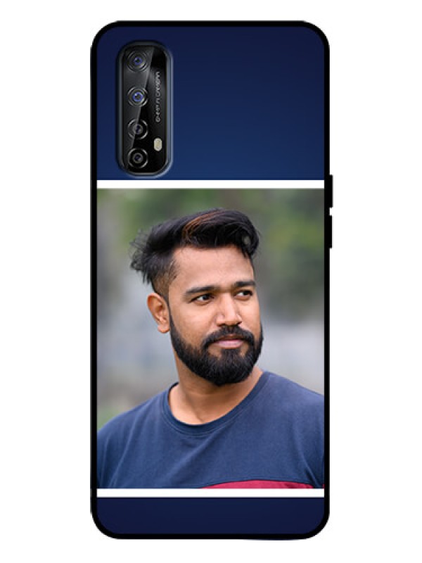 Custom Realme 7 Custom Metal Phone Case - Simple Royal Blue Design