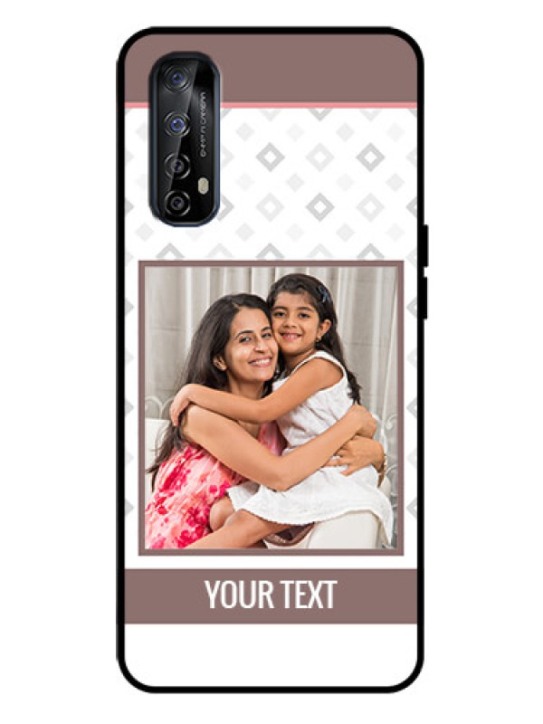 Custom Realme 7 Custom Metal Phone Case - Simple Diamond Design