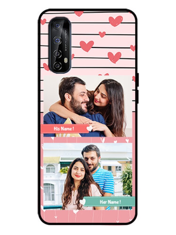 Custom Realme 7 Custom Metal Phone Case - Photo With Heart Design