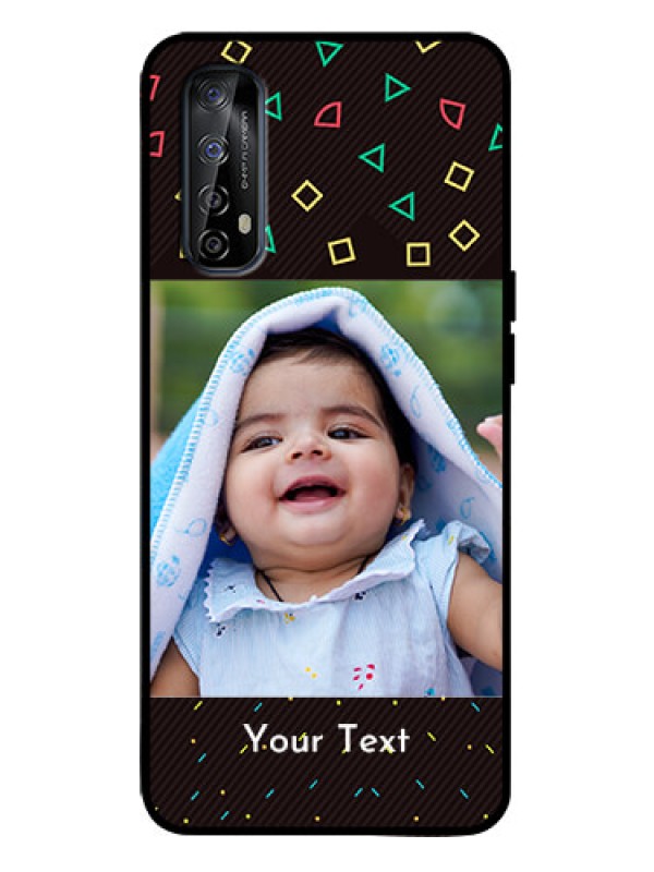 Custom Realme 7 Custom Metal Phone Case - With Confetti Birthday Design