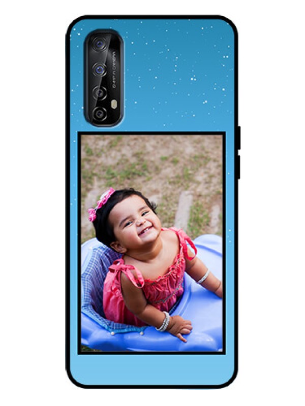 Custom Realme 7 Custom Metal Phone Case - Wave Pattern Colorful Design