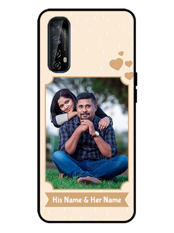 Custom Realme 7 Custom Metal Phone Case - With Confetti Love Design