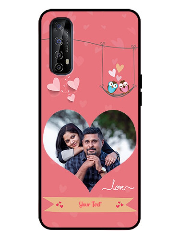 Custom Realme 7 Custom Metal Phone Case - Peach Color Love Design