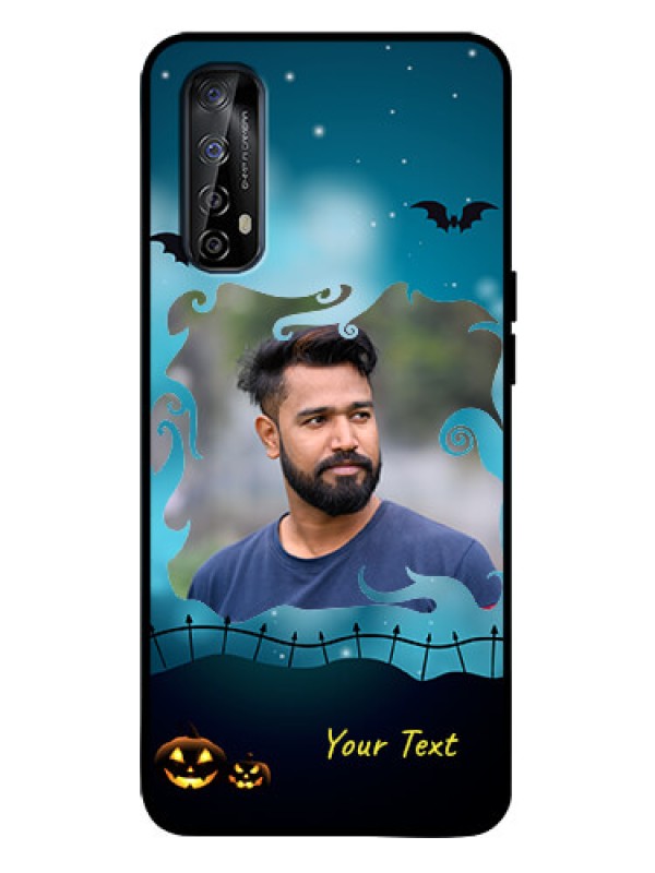 Custom Realme 7 Custom Metal Phone Case - Halloween Frame Design