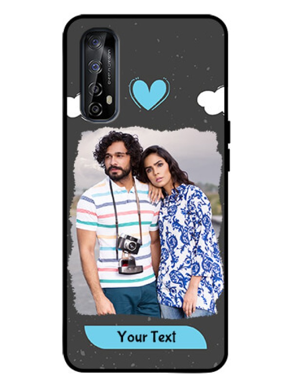 Custom Realme 7 Custom Metal Phone Case - Splashes With Love Doodles Design