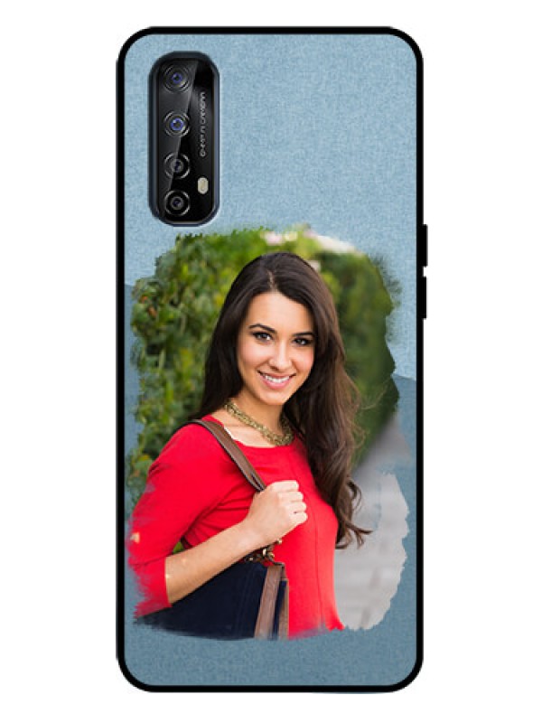Custom Realme 7 Custom Metal Phone Case - Grunge Line Art Design