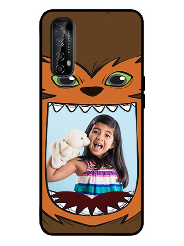 Custom Realme 7 Custom Metal Phone Case - Owl Monster Back Case Design