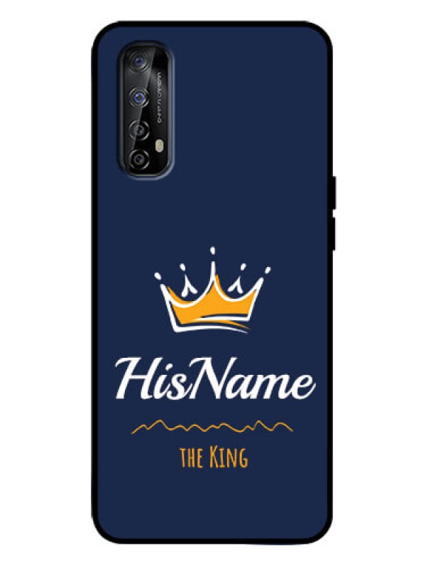 Custom Realme 7 Custom Metal Phone Case - King With Name Design