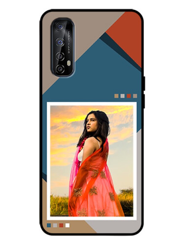 Custom Realme 7 Custom Metal Phone Case - Retro Color Pallet Design