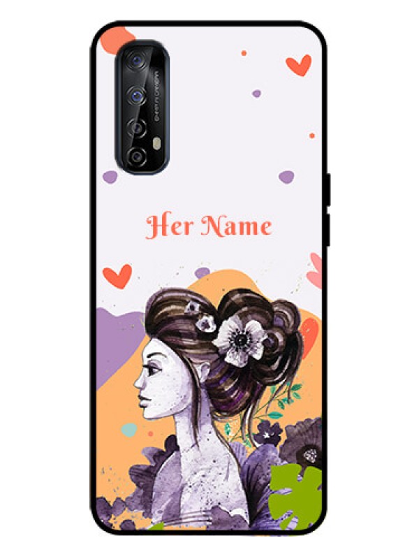 Custom Realme 7 Custom Metal Phone Case - Woman And Nature Design