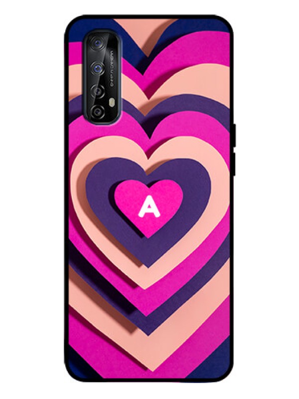 Custom Realme 7 Custom Metal Phone Case - Cute Heart Pattern Design