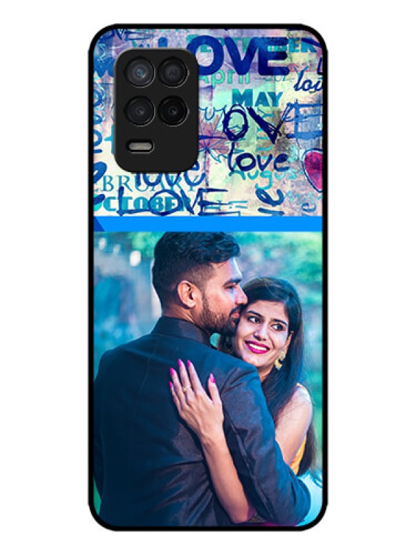 Custom Realme 8 5G Custom Metal Phone Case - Colorful Love Design