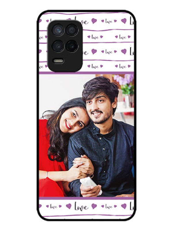 Custom Realme 8 5G Custom Metal Phone Case - Couples Heart Design
