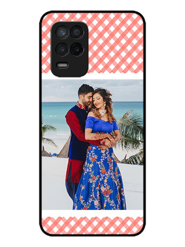 Custom Realme 8 5G Custom Metal Phone Case - Pink Pattern Design