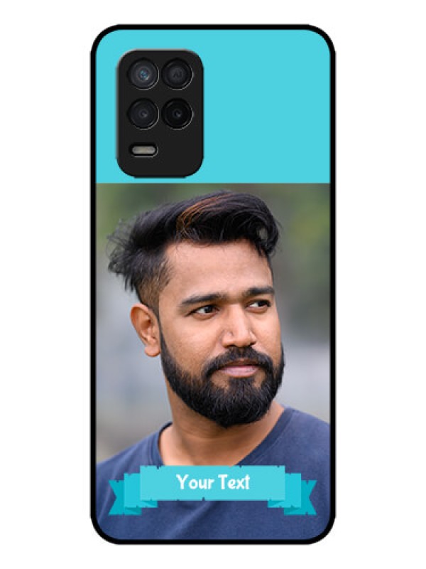 Custom Realme 8 5G Custom Metal Phone Case - Blue Color Design