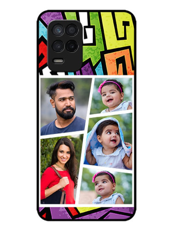 Custom Realme 8 5G Custom Metal Phone Case - Graffiti Pattern Design