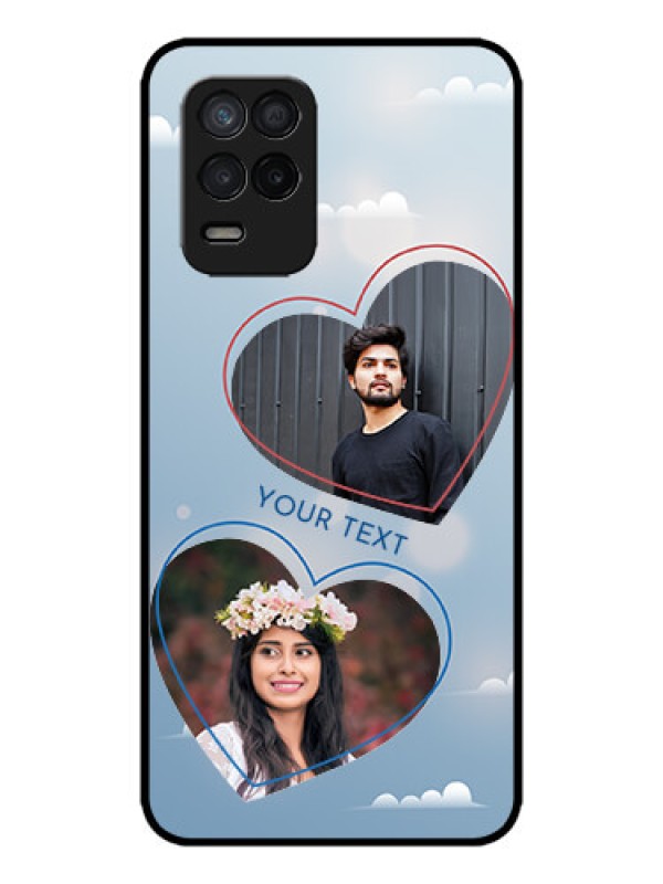Custom Realme 8 5G Custom Metal Phone Case - Blue Color Couple Design