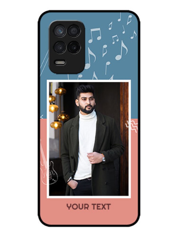 Custom Realme 8 5G Custom Metal Phone Case - With Color Musical Note Design