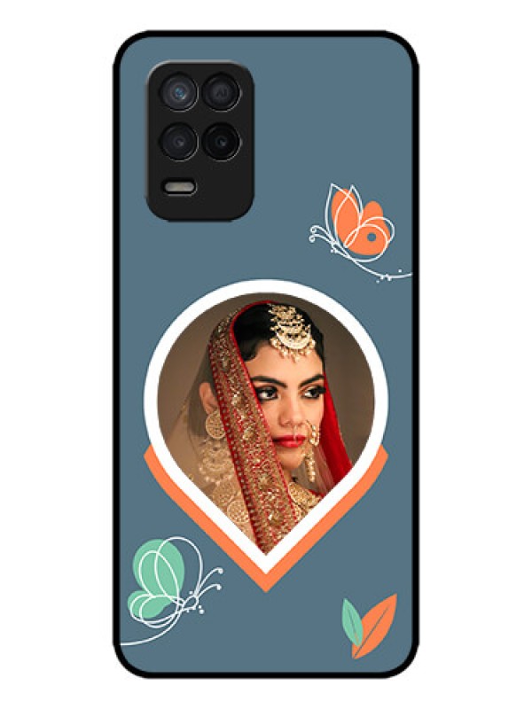 Custom Realme 8 5G Custom Metal Phone Case - Droplet Butterflies Design