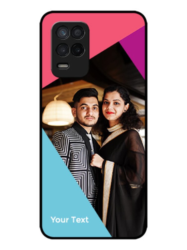 Custom Realme 8 5G Custom Metal Phone Case - Stacked Triple Colour Design