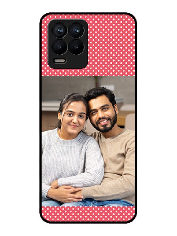 Custom Realme 8 Pro Custom Metal Phone Case - White Dotted Design