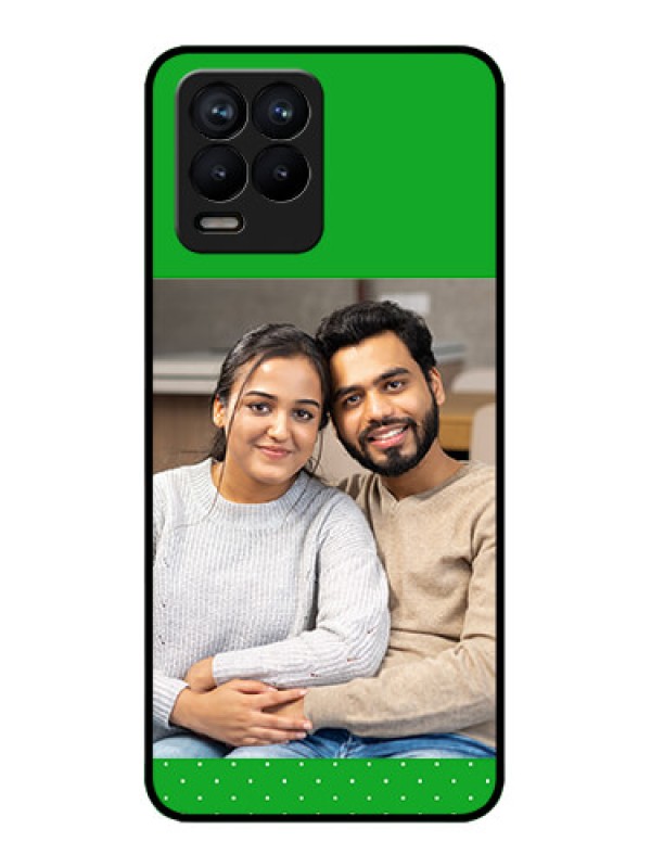 Custom Realme 8 Pro Custom Metal Phone Case - Green Pattern Design