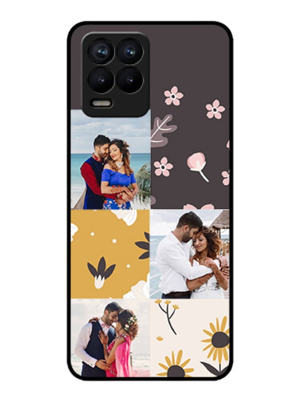 Custom Realme 8 Pro Custom Metal Phone Case - 3 Images With Floral Design
