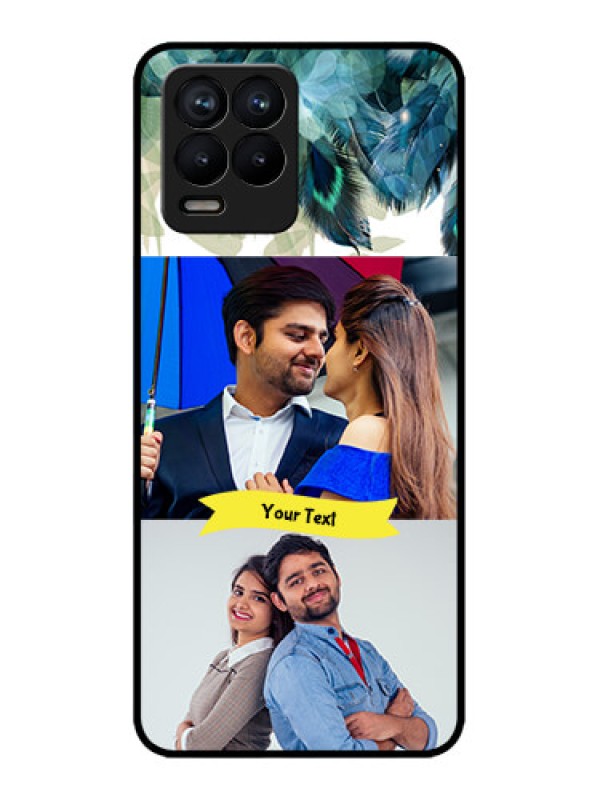 Custom Realme 8 Pro Custom Metal Phone Case - Image With Boho Peacock Feather Design