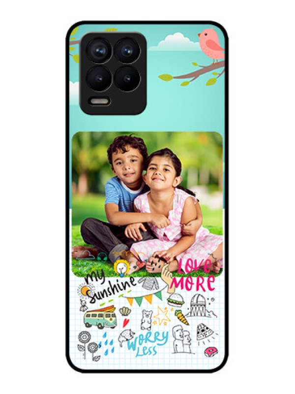 Custom Realme 8 Pro Custom Metal Phone Case - Doodle Love Design