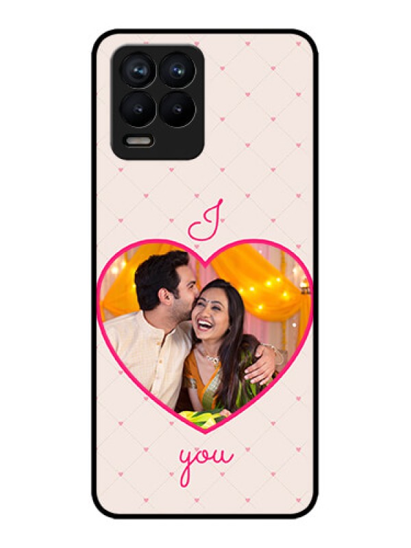 Custom Realme 8 4G Custom Metal Phone Case - Heart Shape Design