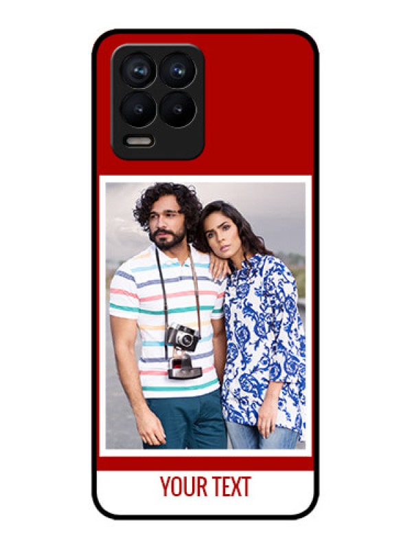 Custom Realme 8 4G Custom Metal Phone Case - Red Color Design