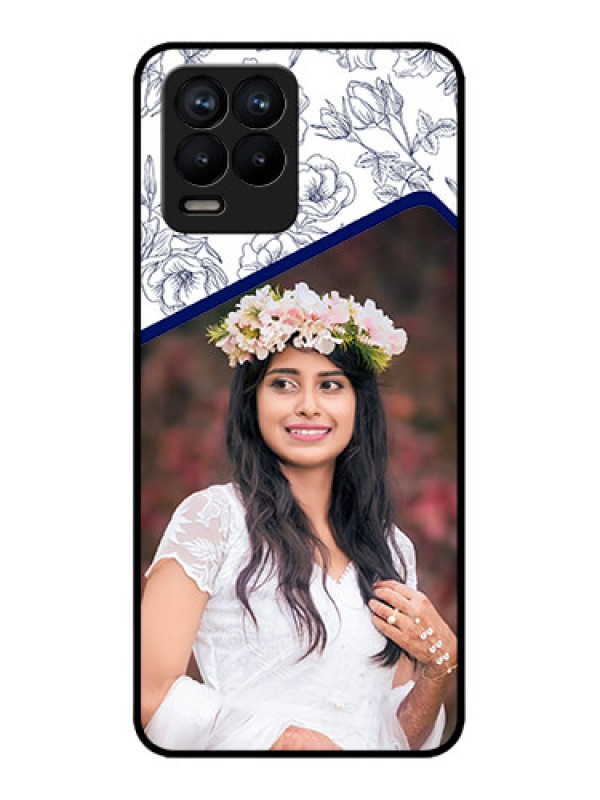 Custom Realme 8 4G Custom Metal Phone Case - Classy Floral Design