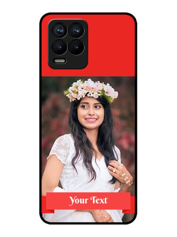 Custom Realme 8 4G Custom Metal Phone Case - Simple Red Color Design