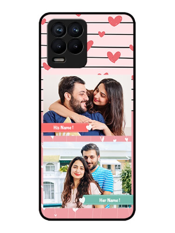 Custom Realme 8 4G Custom Metal Phone Case - Photo With Heart Design