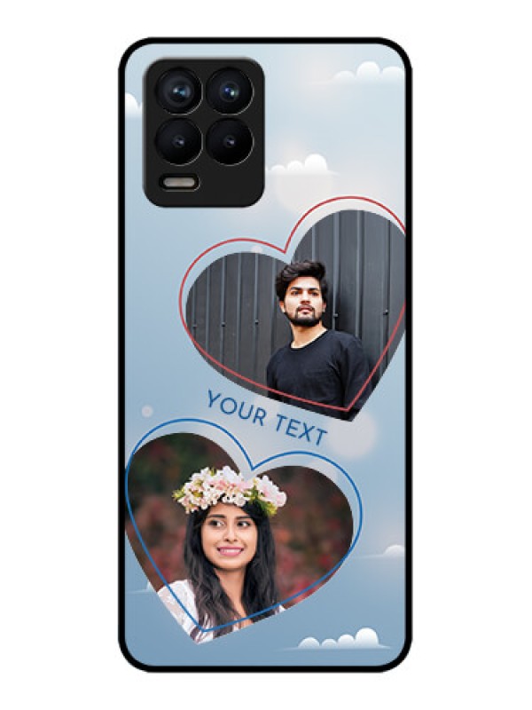 Custom Realme 8 4G Custom Metal Phone Case - Blue Color Couple Design