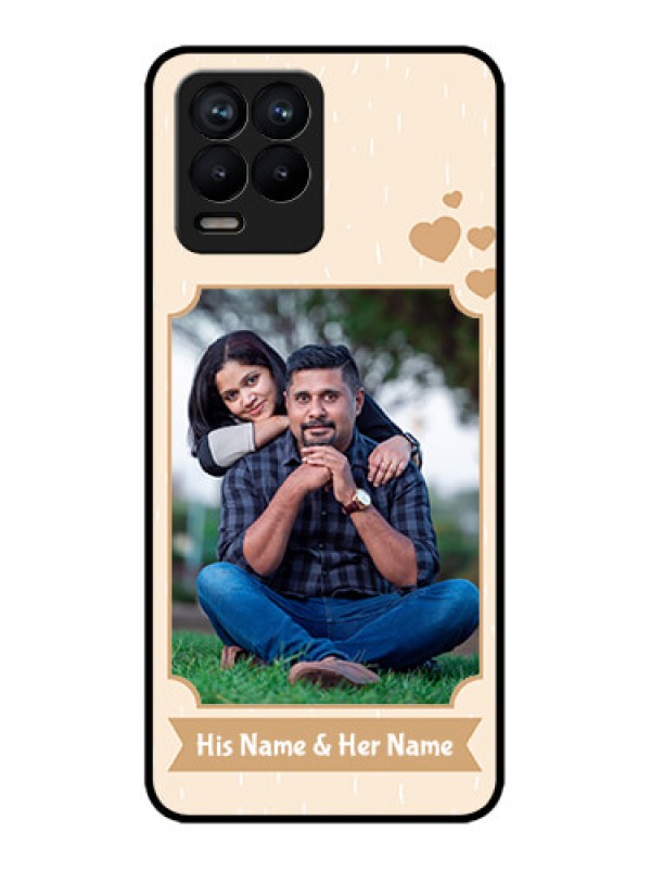 Custom Realme 8 4G Custom Metal Phone Case - With Confetti Love Design