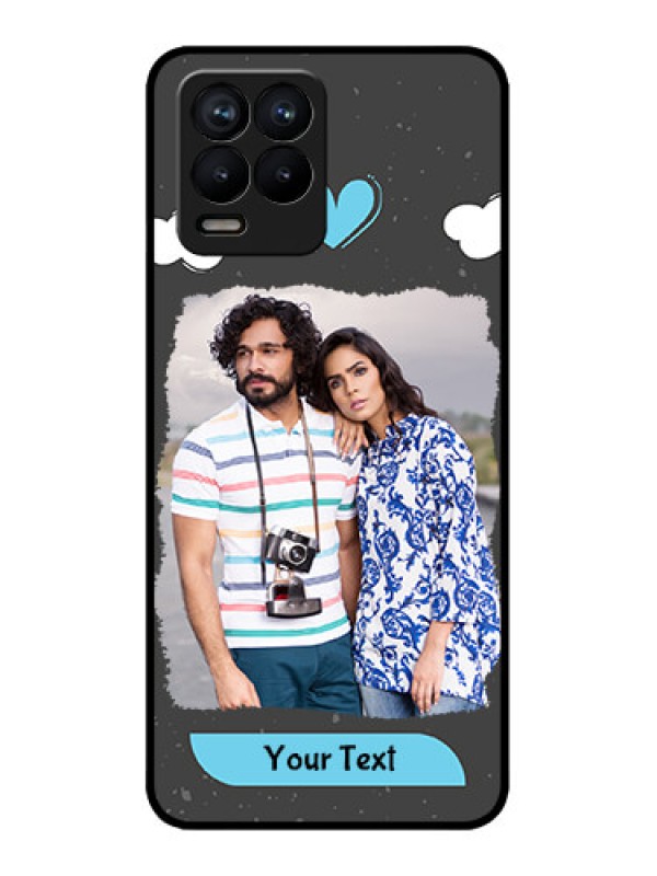 Custom Realme 8 4G Custom Metal Phone Case - Splashes With Love Doodles Design