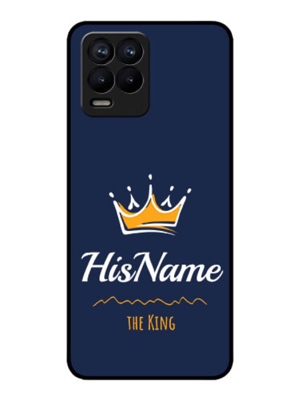 Custom Realme 8 4G Custom Metal Phone Case - King With Name Design