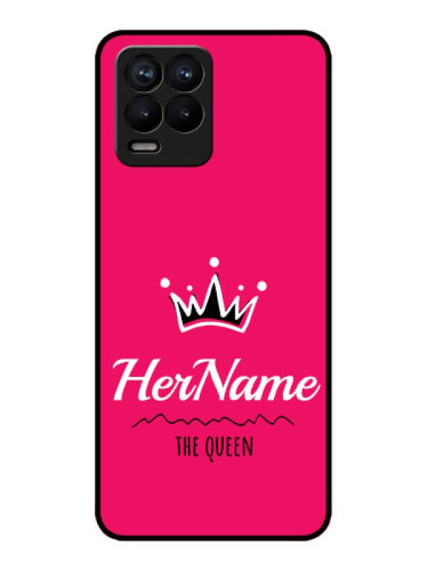 Custom Realme 8 4G Custom Metal Phone Case - Queen With Name Design