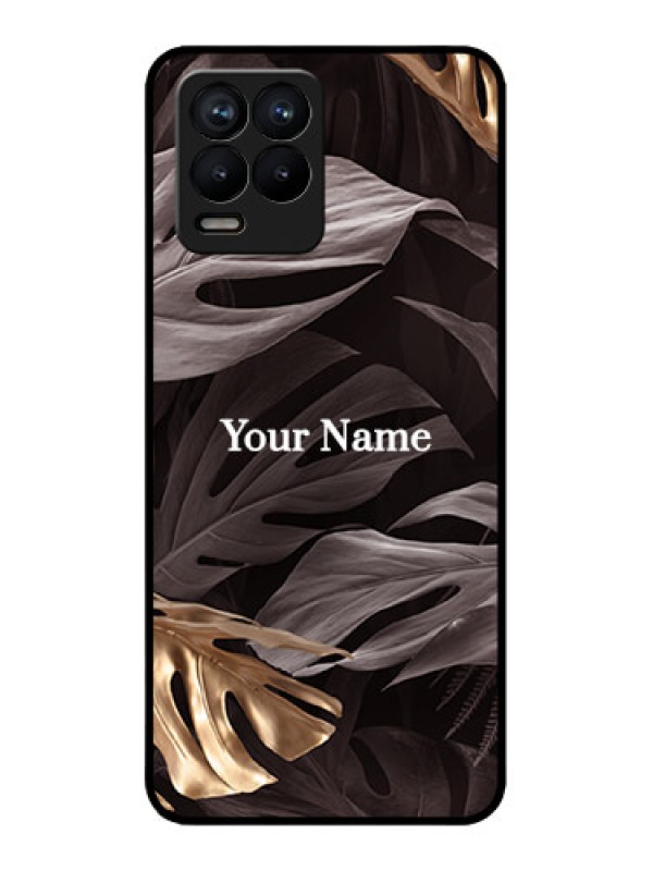 Custom Realme 8 4G Custom Metal Phone Case - Wild Leaves Digital Paint Design