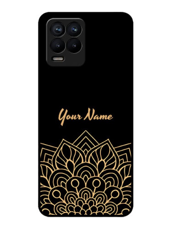 Custom Realme 8 4G Custom Metal Phone Case - Golden Mandala Design