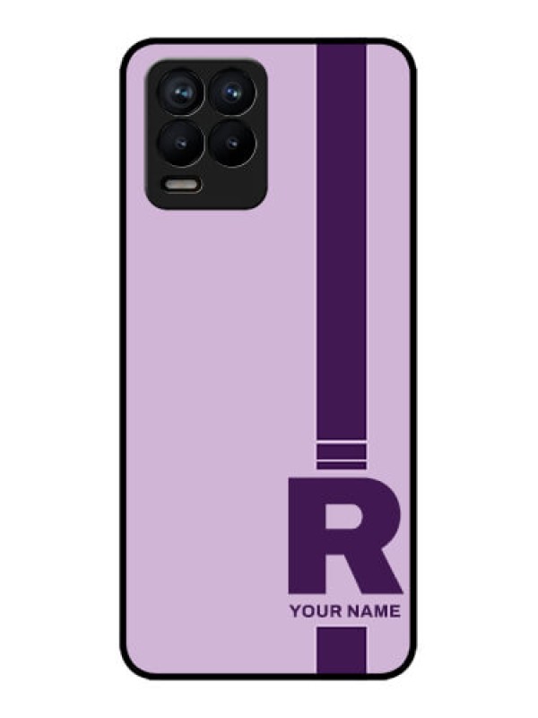 Custom Realme 8 4G Custom Metal Phone Case - Simple Dual Tone Stripe With Name Design