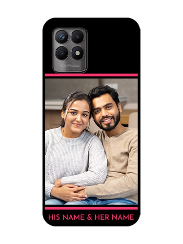 Custom Realme 8i Custom Metal Phone Case - With Add Text Design