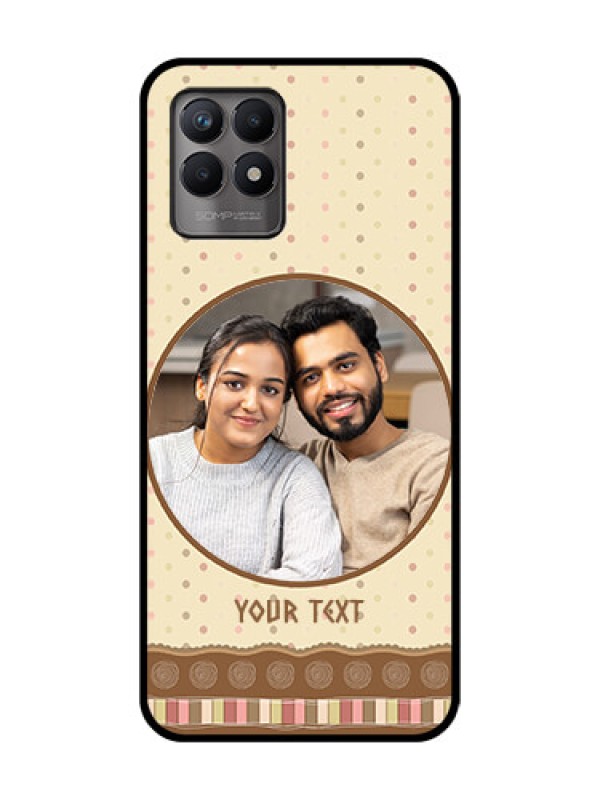 Custom Realme 8i Custom Metal Phone Case - Brown Dotted Mobile Case Design