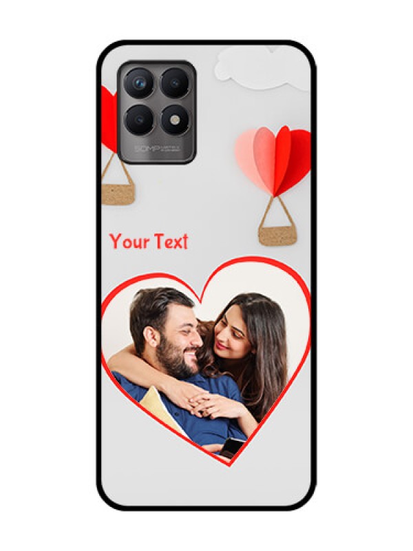 Custom Realme 8i Custom Metal Phone Case - Parachute Love Design